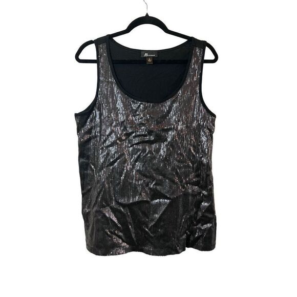 AB Studio black sequins tank top size XL - Picture 6 of 6